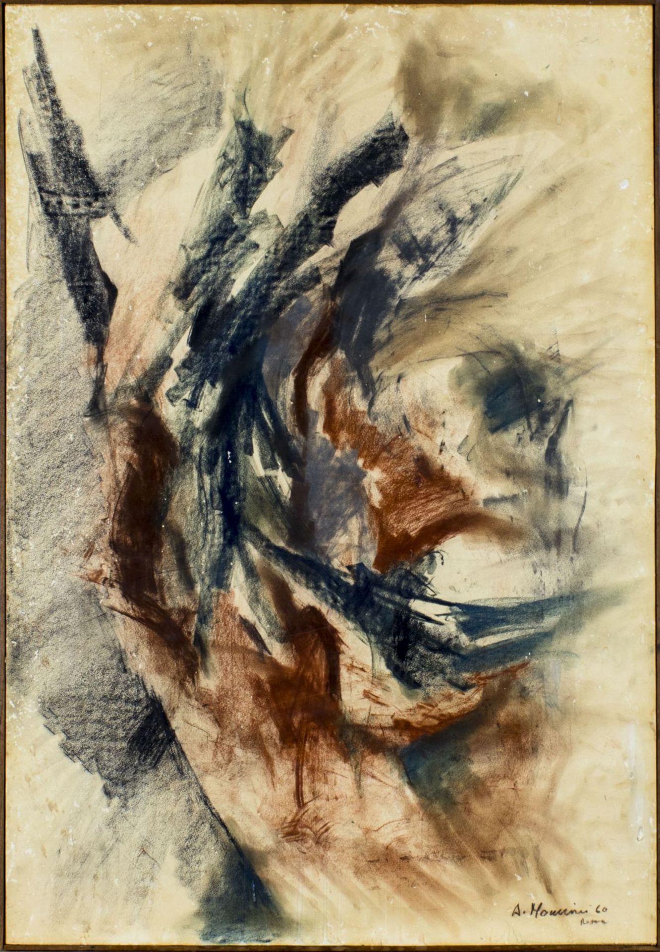 Alvaro Monnini (Italy,1922-1987) pastel painting - Image 3 of 12