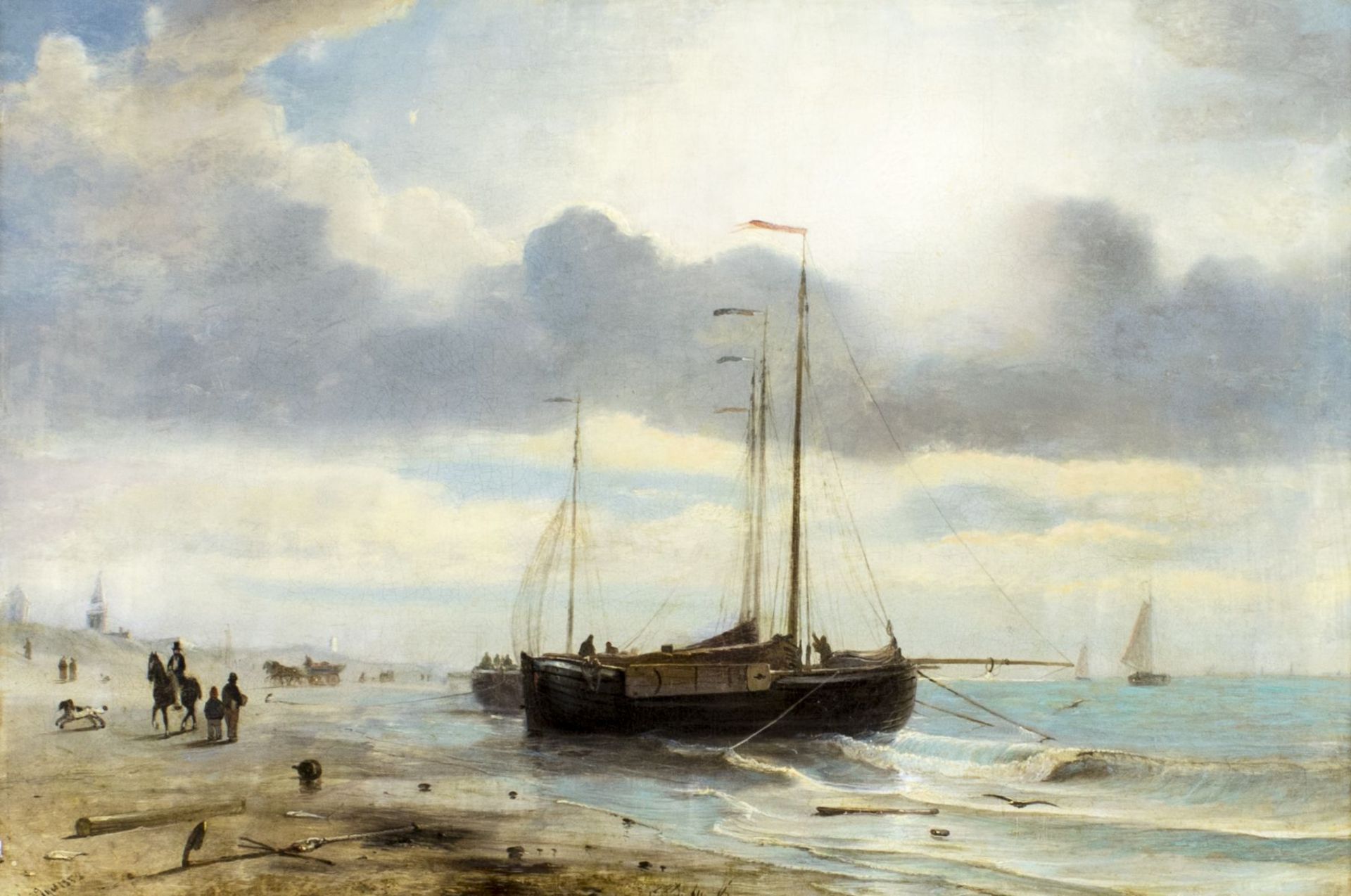 Petrus Paulus Schiedges I (Dutch,1813-1876) oil painting antique
