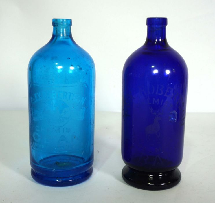 An assortment of coloured glass ware, including a Mdina globular blue glass vase, a pair of blue - Image 3 of 9
