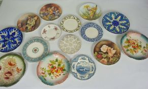 An assortment of ceramics, including a set of aviation collector plates, a coffee service and two