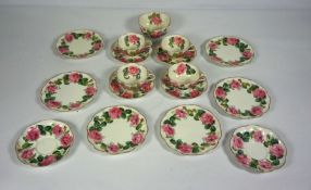 A quantity of assorted tea and coffee ware, including a Crescent china part tea service decorated