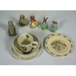 Four Beswick Beatrix Potter figures, including ‘Cousin Ribby’, ‘Peter Rabbit’, ‘Mrs Rabbit’ and ‘Tom