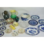 Assorted Ceramics, including a Doulton Secessionist jug, with later white metal collar, A George