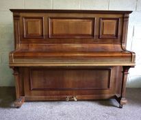 A Rosenthal, Berlin mahogany cased upright piano, early 20th century, metal internal frame, 130cm