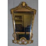 An 18th century style gilt framed wall mirror, 95cm x 58cm