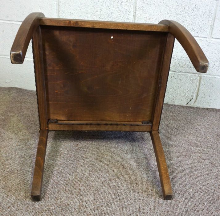 A pair of Loom rattan Colonial style armchairs, with bucket seats and a brown finish (2)Condition - Image 5 of 5