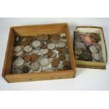 A large assortment of largely British denomination coinage and assorted collectible medals and other