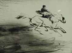 Edmund Blampied, RE (British) 1886-1966,  Galloping,  drypoint, circa 1923-24, (John Appleby 165),