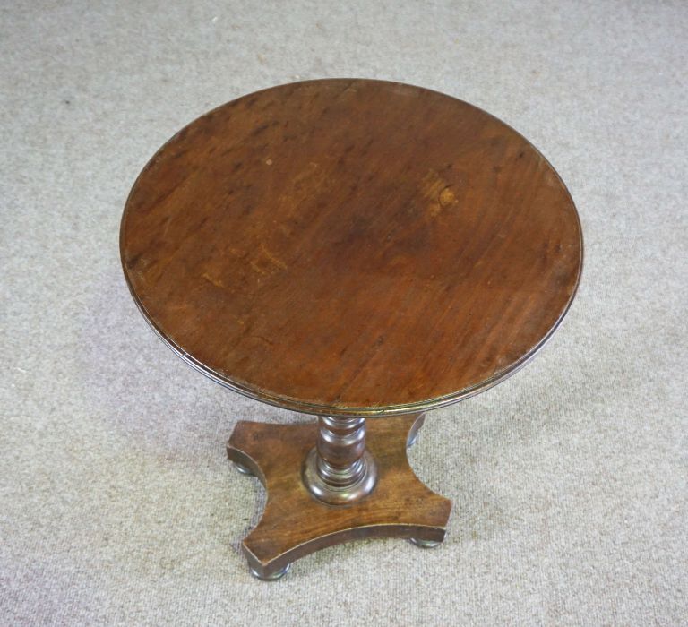 A small mahogany Georgian style wine table, 73cm high, 53cm diameter; together with a Flemish - Image 6 of 7