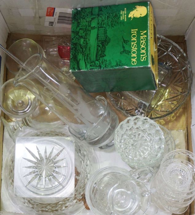 Assorted glassware, including a pressed glass fruit bowl, a jug and other items (a lot) - Image 6 of 6