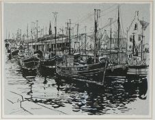 C.P. Knox, British, Eyemouth, ink on cartridge paper, signed and dated LR: C P Knox ‘76, 24cm x