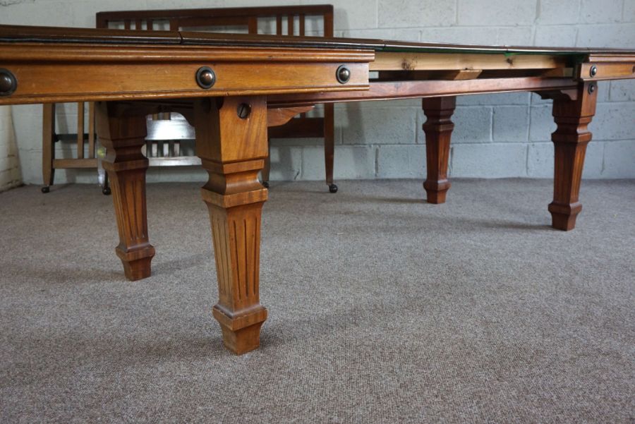 A mahogany extending dining / billiard table (slates removed) - Image 2 of 4