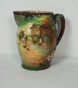 A Royal Doulton limited edition jug, ‘The Regency Coach’ number 302 of 500, decorated in colours and