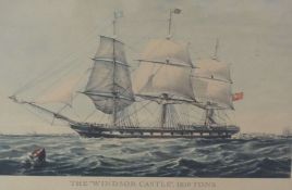 Twenty assorted pictures and prints, including armorials, maritime portraits of shipping and