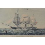 Twenty assorted pictures and prints, including armorials, maritime portraits of shipping and