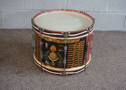 A Regimental drum for the 1st Battalion, The Royal Highland Fusiliers, the sides painted with an