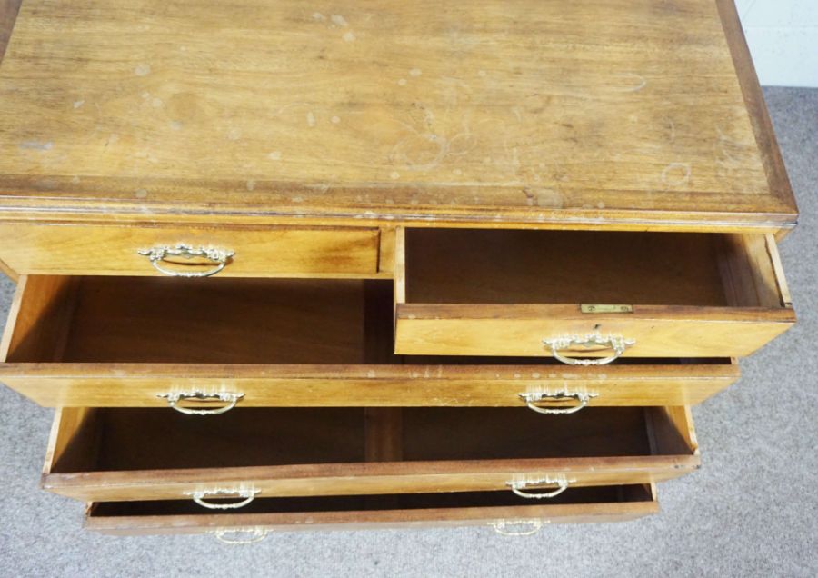 Marble topped table  with 2 drawers 76 cm high, 120 cm wide, 60 cm deep and a chest of drawers - Image 9 of 9