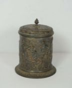 A large and impressive Victorian silver plated biscuit barrel, by Elkington & Co., decorated with