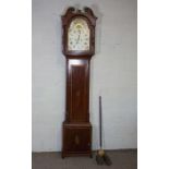 A Scottish Victorian mahogany cased longcase clock, signed Gillan, Cromarty, the case with a swan
