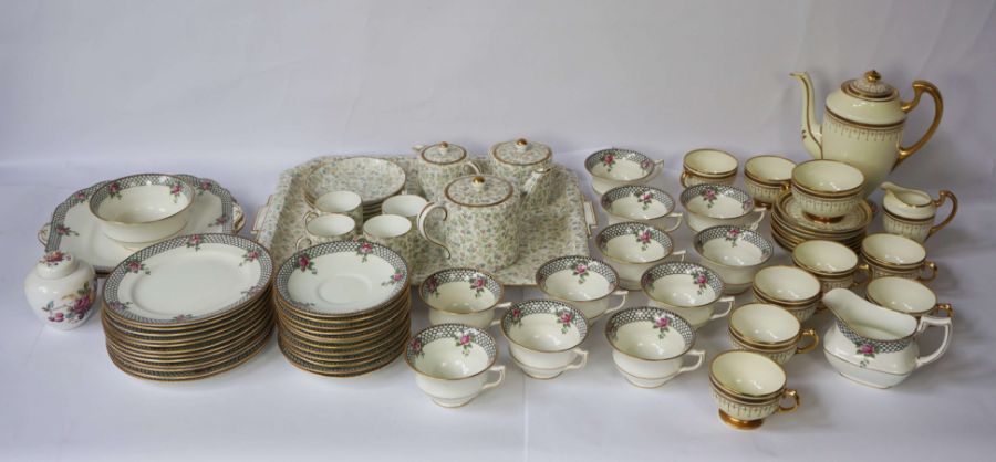 A Wedgwood coffee service, including a tray, four coffee cans and saucers, a cream jug and sugar