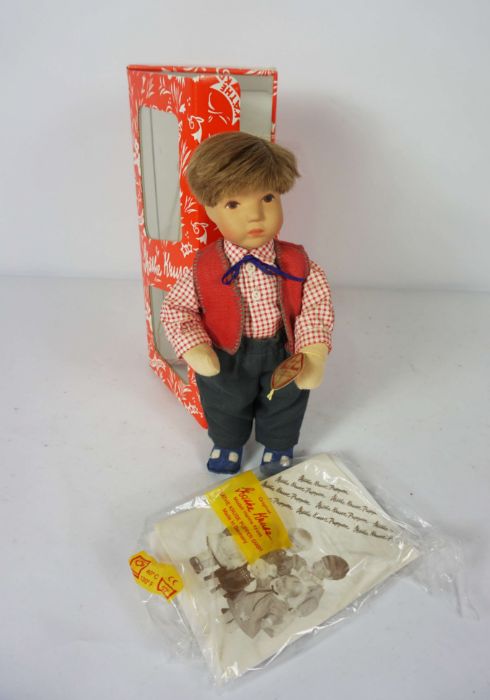 Lot of three Käthe Kruse dolls in boxed condition selling with one unboxed Helen Kish doll. These - Image 3 of 3