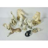 Assorted LLadro figures including geese, a calf and donkey, together with related items including