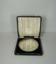 A modern silver salver, Birmingham, 1984, of typical form with gadrooned rim, un-engraved centre,