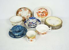 A group of assorted ceramics, including a Dresden part coffee service, with four cups and saucers,