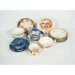A group of assorted ceramics, including a Dresden part coffee service, with four cups and saucers,