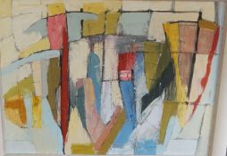 Phaythe Cook, four contemporary paintings, abstract, various sizes, largest 77 x 100cm (4)