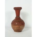 A fine Torphane Asyut terracotta pottery urn, Turkish Ottoman, late 19th century, with a red brown