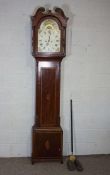A Scottish Victorian mahogany cased longcase clock, signed Gillan, Cromarty, the case with a swan