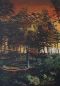 Neville Storer,  Summer's End,  acrylic on canvas, signed LR:Storer, 70cm x 48cm