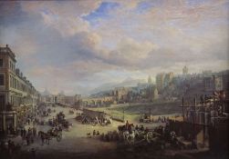 After Robert Andrew Riddell, A View of Edinburgh, aquatint; together with Peter Michael, Royal