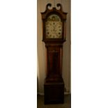 A Scottish mid Victorian mahogany longcase clock, signed Hay Elrick, Kirkwall, with a 32cm arched