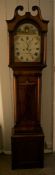 A Scottish mid Victorian mahogany longcase clock, signed Hay Elrick, Kirkwall, with a 32cm arched