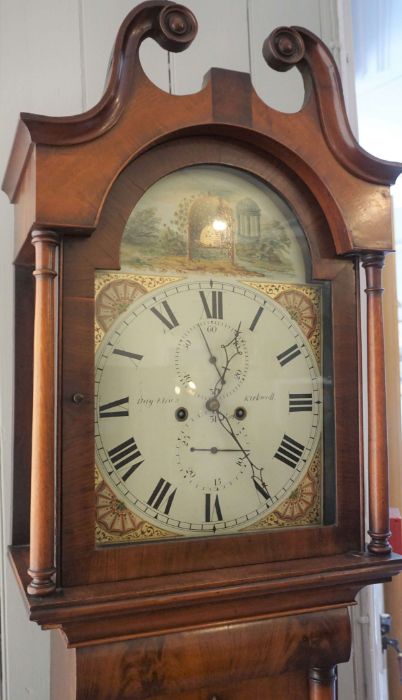 A Scottish mid Victorian mahogany longcase clock, signed Hay Elrick, Kirkwall, with a 32cm arched - Image 6 of 7