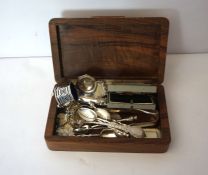 A quantity of assorted silver tableware, including a pair of grape scissors, London 1994, also