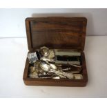 A quantity of assorted silver tableware, including a pair of grape scissors, London 1994, also