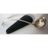 A Victorian silver Old English pattern soup ladle, hallmarked London 1897, uncrested, approx 70g;