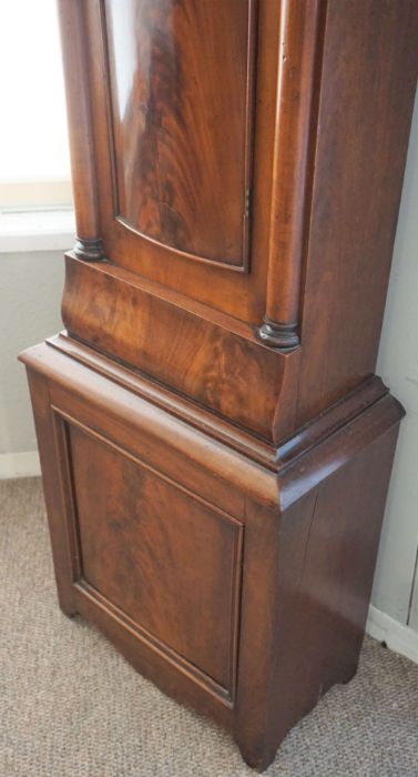 A Scottish mid Victorian mahogany longcase clock, signed Hay Elrick, Kirkwall, with a 32cm arched - Image 5 of 7