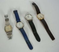 Four watches, including a Omega quartz Seamaster, and a F1 chronograph (4)