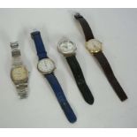 Four watches, including a Omega quartz Seamaster, and a F1 chronograph (4)