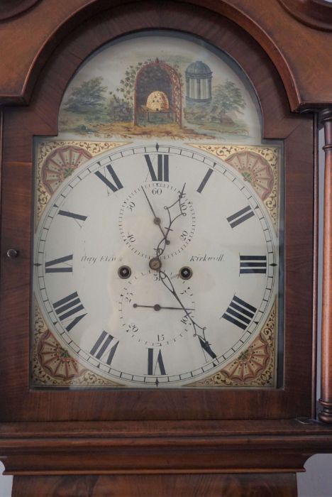 A Scottish mid Victorian mahogany longcase clock, signed Hay Elrick, Kirkwall, with a 32cm arched - Image 4 of 7