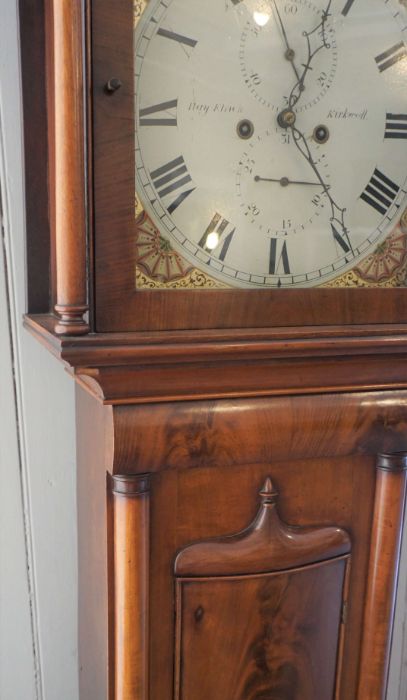 A Scottish mid Victorian mahogany longcase clock, signed Hay Elrick, Kirkwall, with a 32cm arched - Image 7 of 7