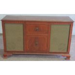 A mahogany veneered radiogram & record player, Garrard, circa 1970, 78cm high, 128cm wide