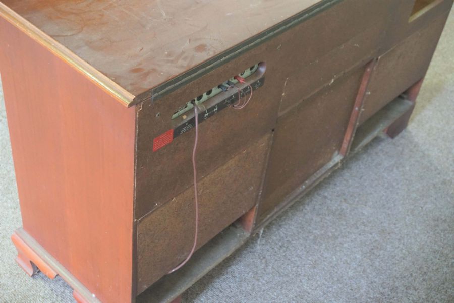 A mahogany veneered radiogram & record player, Garrard, circa 1970, 78cm high, 128cm wide - Image 8 of 8