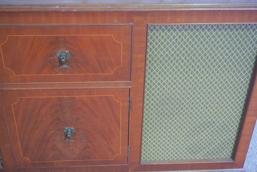 A mahogany veneered radiogram & record player, Garrard, circa 1970, 78cm high, 128cm wide - Image 2 of 8