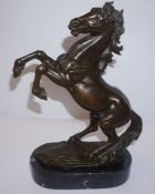 After Antoine-Louis Barye, French (1796-1875), 20th century edition Rearing Horse,  bronze with