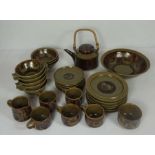 A large assortment of ceramics, including a David Lloyd Jones studio pottery part service in a